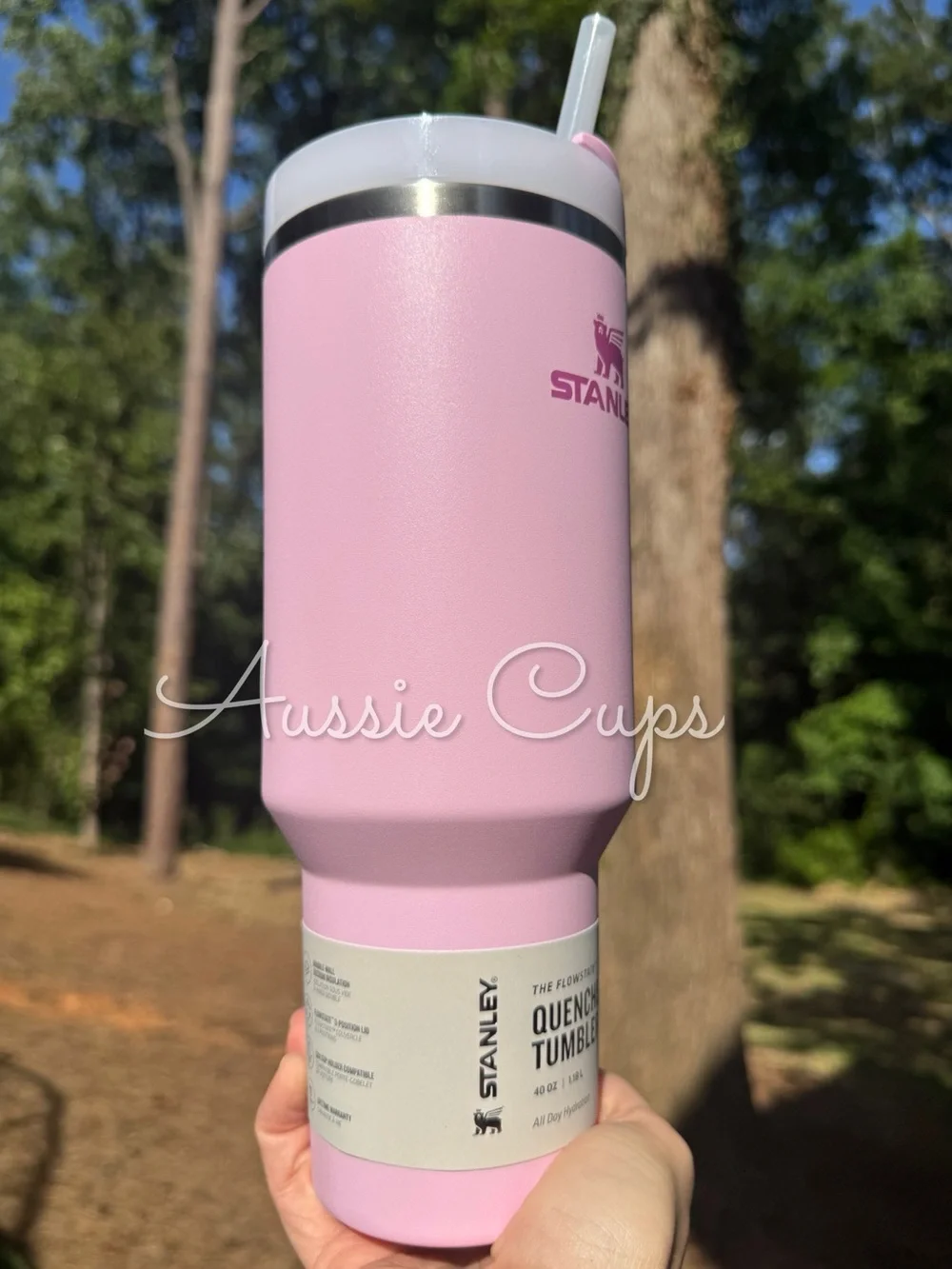 Cherry Blossom 40 oz Stanley Pink Quencher H2.0 Tumbler with Handle, BNWT - Picture 5 of 10